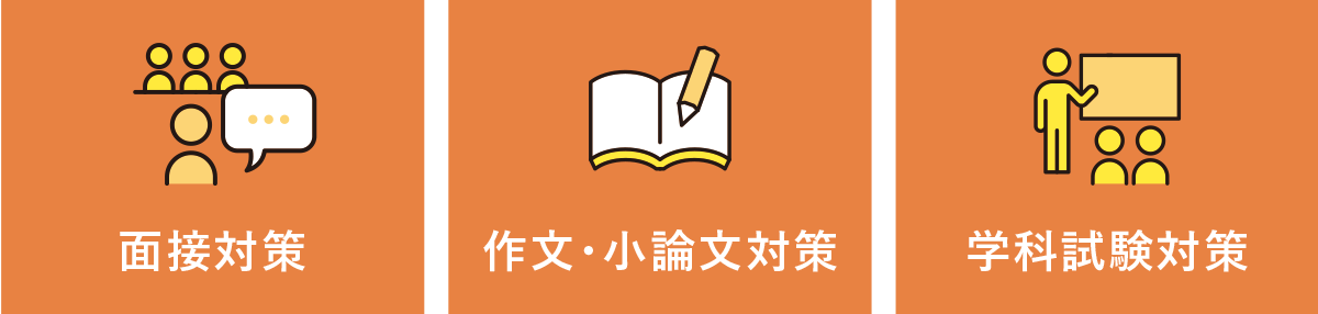 面接対策/作文・小論文対策/学科試験対策